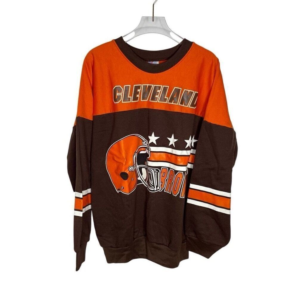 Cleveland Browns Vintage NFL Striped Sweater 1990s Football USA Large L